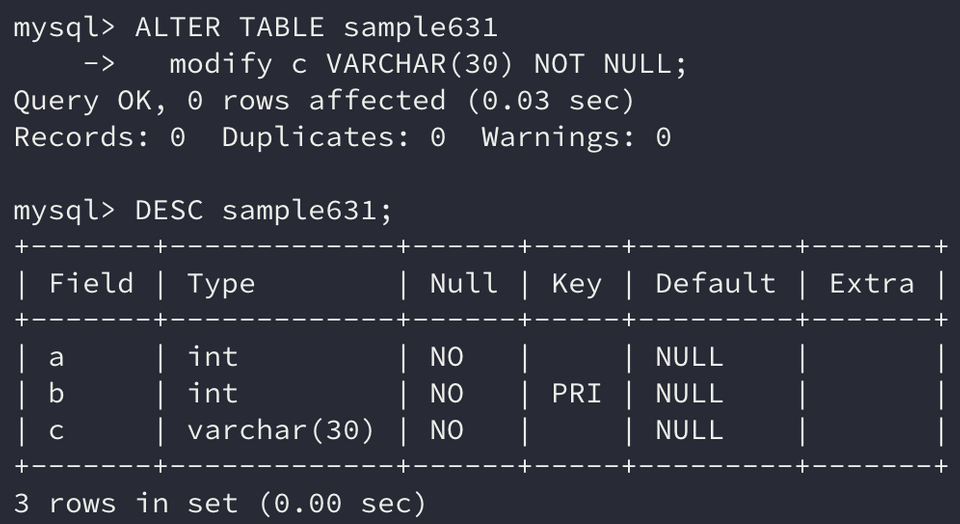 alter constraint